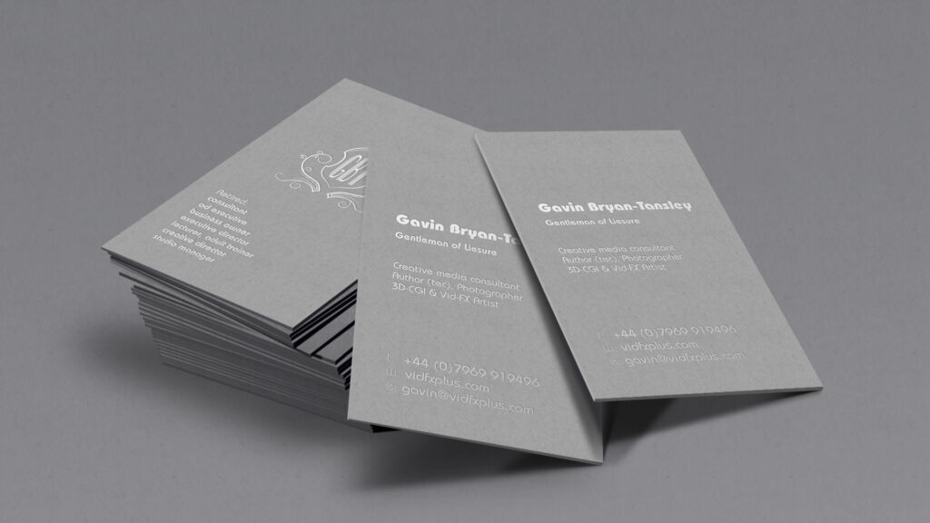 Gavin Bryan-Tansley
Gentleman of Leisure business cards